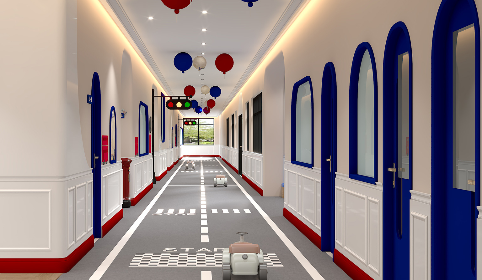 幼兒園室內(nèi)裝修設(shè)計(jì)案例_走廊